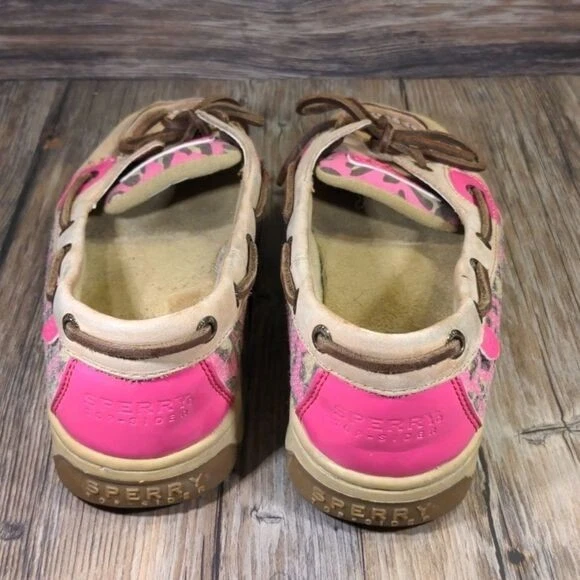 Mocasines de cuero rosa tostado Sperry Angelfish talla 4 para niña grande Foto 4 de 4