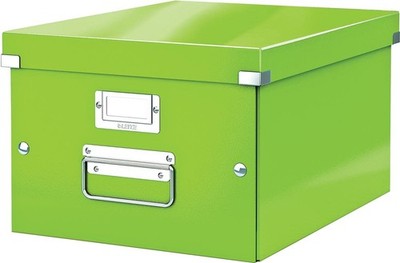 Leitz 60440054 A4 Storage Box, Click and Store Range, Medium, Green, 36.9 x 28.1