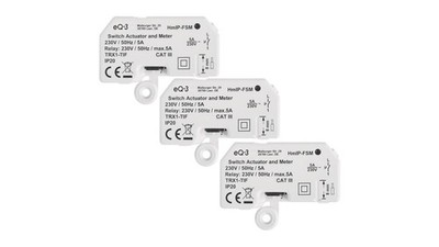 Homematic IP Smart Home 3er-Set Homematic IP Schalt-Mess-Aktor HmIP-FSM, 5 A, Un