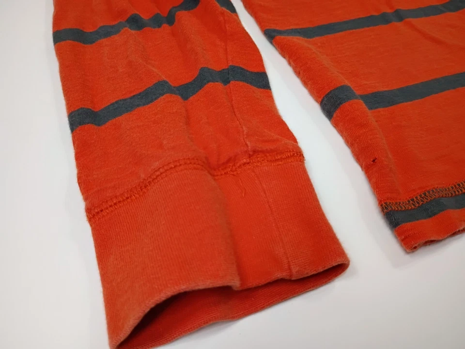 Moletom com capuz Urban Pipeline tamanho S laranja listra preta Y2K Preppy Street retrô rugby - Imagem 4 de 4