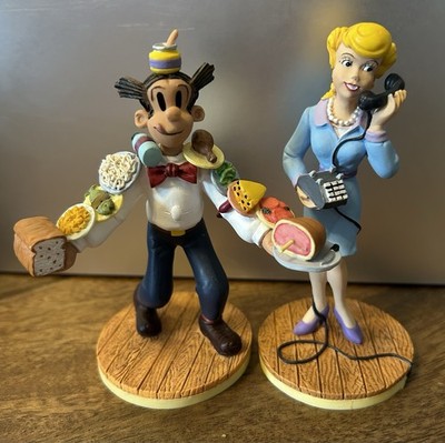 Set of 2 Westland Giftware 4'' Blondie & Dagwood Resin Figures 2000 King Features
