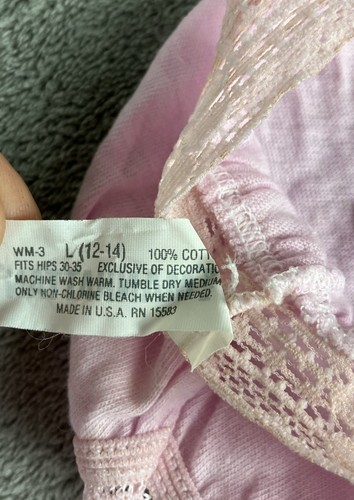 Vintage Girls Underwear Lot Of 4 High Waisted Pink And Blue Kids Manhattan - Picture 3 of 6
