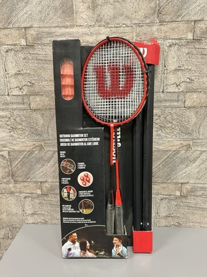 Wilson Outdoor Badminton Set 4 Player Red Full Set New Racquets
