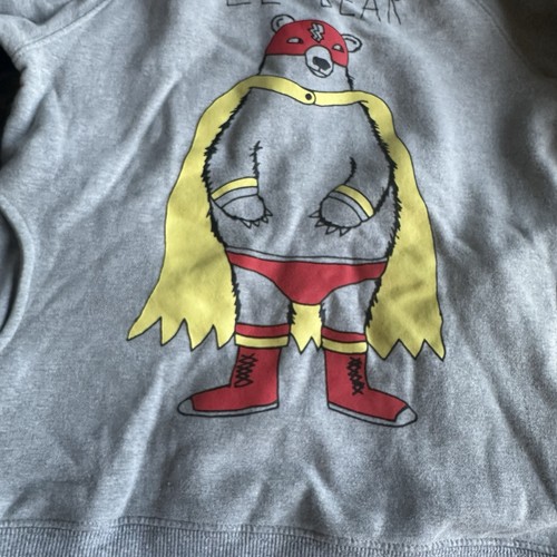 Minti Niños Sudadera con Capucha Talla 7 Suéter Jersey Gris El Oso Unisex Superhéroe Circonita cúbica - Imagen 4 de 5
