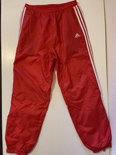 Vintage Adidas Track Pants Black Nylon Shell Windbreaker 3 Stripe 90s Y2K Size L