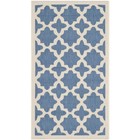 Safavieh Indoor Outdoor Courtyard Geometric Pattern Blue Beige Rug 2 X 3 7
