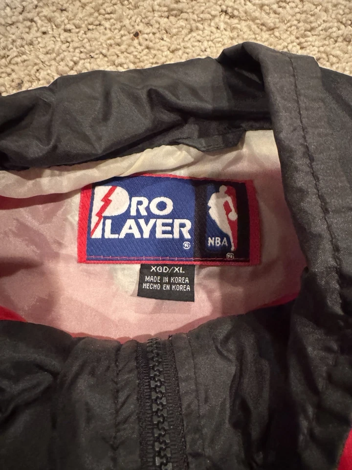 Chicago Bulls Pro Player Zip XL Windbreaker Jacket 90s Michael Jordan NBA VTG - Image 3 of 3