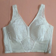 60's Cordelias Of Hollywood Bustier Corset Bra Size 34D White  Cream Union USA