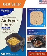 Disposable 9 X 9 Inch Air Fryer Liners - Perfect Fit For Round Square Fryers
