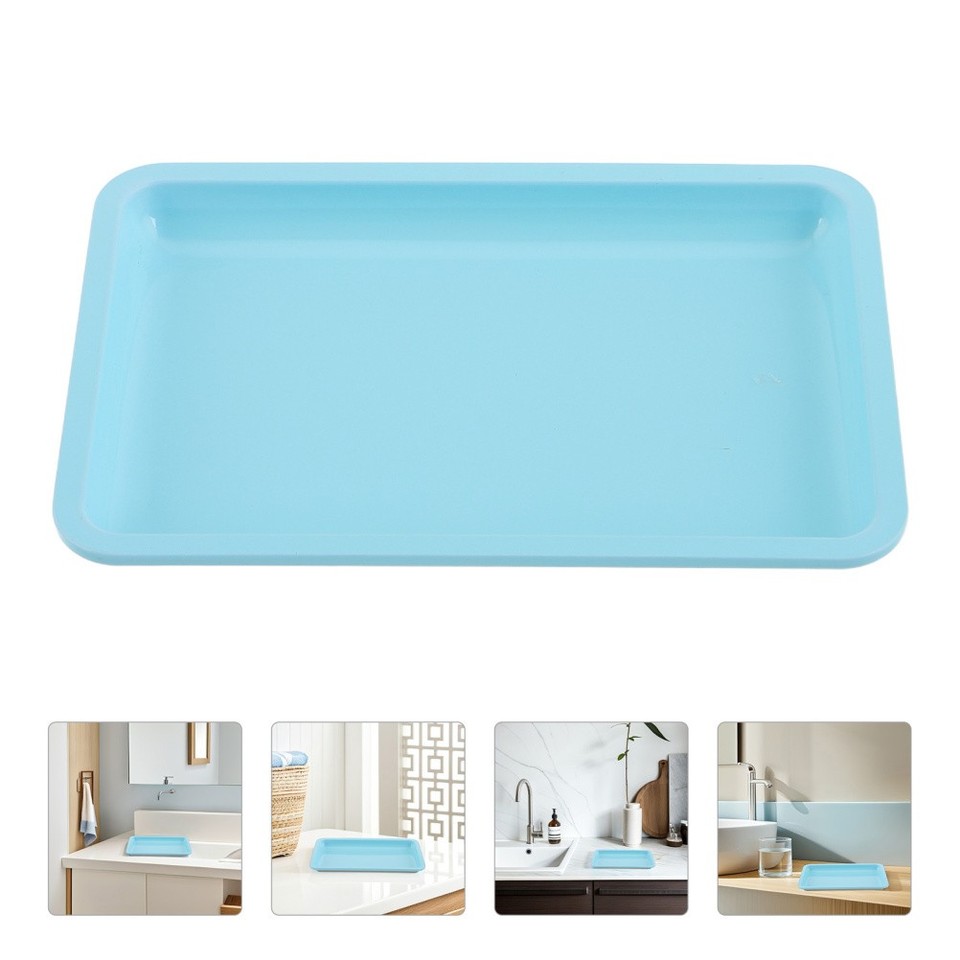 4pcs Stainless Steel Decorative Tray – 7.1x4.9x0.7in Rectangular Metal ...