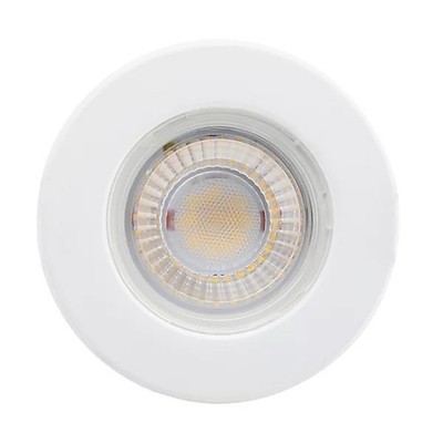 Luceco 6er Pack Spot Einbauleuchten LED fest feuerfest glänzend weiße Blende IP20