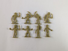 Set Of 8 Zombie Pirate Army Figures Mini Plas...