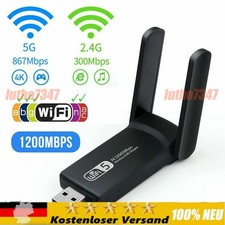 1200Mbps USB 3.0 WLAN Adapter 2.4G/5G Dual Band Dongle WiFi Stick für PC Laptop