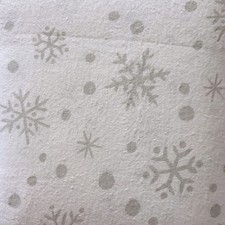 Home Winter White Snowflakes Flannel Sheet Set, Full Bed Sheets
