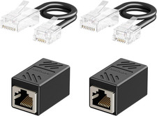 Phone Jack to Ethernet Adapter, RJ45 Female to Female Inline Adapters with Rj45-