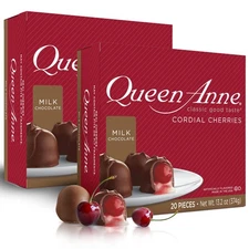 Milk Chocolate Covered Cordial Cherries | 13.2 oz Pack of 2 | 20 Piece Gift B...