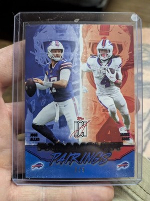 Topps 2025 Football Paramount Pairings PP-12 Josh Allen James Cook Bills /5