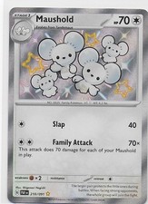 Maushold 210/091 Shiny Rare Paldean Fates Holo Near Mint on eBay