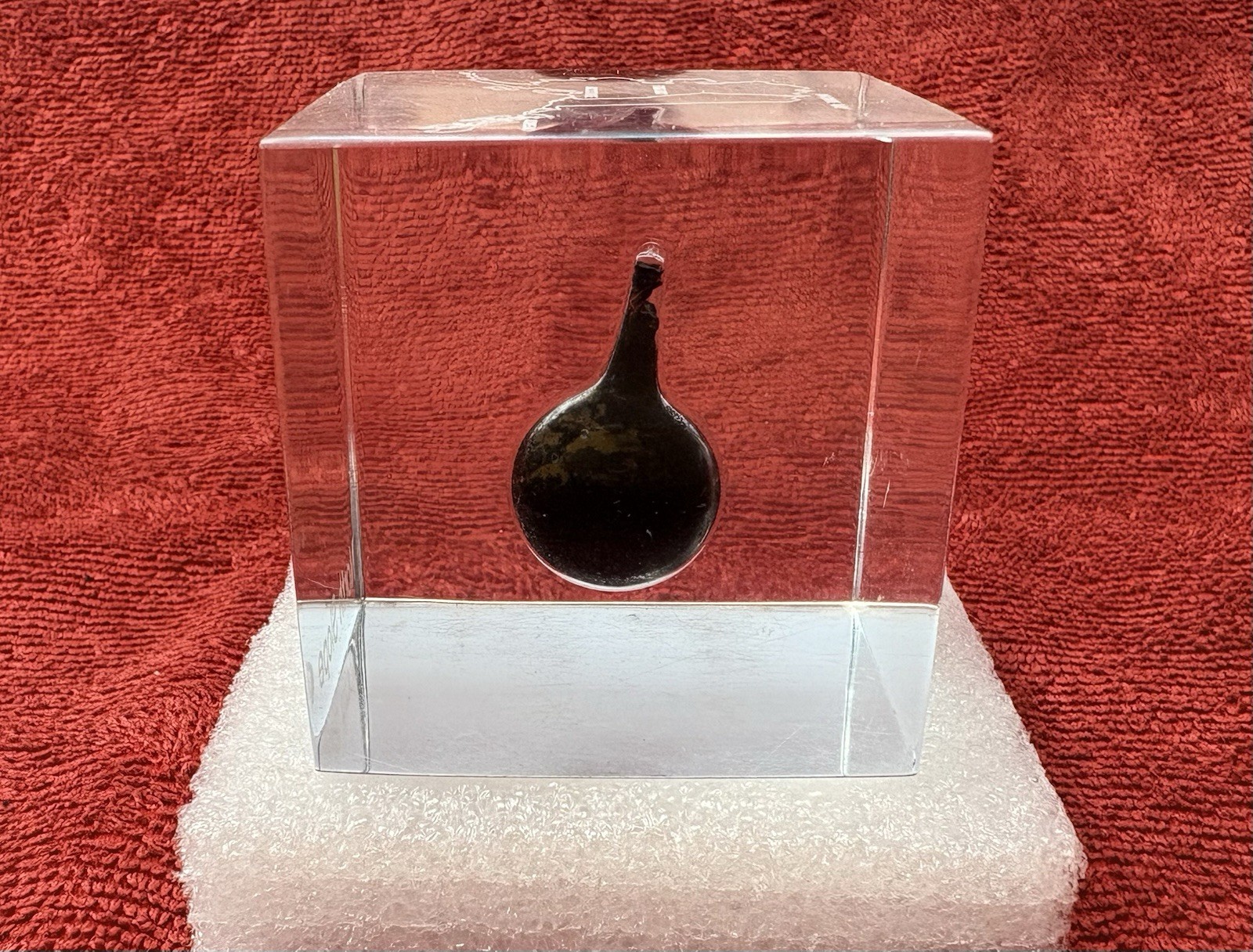 Alaskan North Slope Crude Oil In Lucite Paperweight 1976
