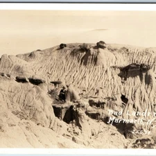 c1920s Marmarth, ND Badlands RPPC Scenic Rock Bad Lands JFG 1924 Real Photo A327