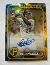 ENDY RODRIGUEZ 2024 TOPPS CHROME GILDED ROOKIE BLUE GOLD RC 50/50 Bookend