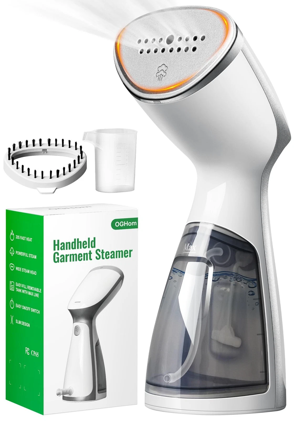OGHom Portable Travel Handheld Steamer for 3.86 × 3.54 × 8.86 inch, White