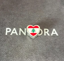 Pandora Lebanon Flag Exclusive Charm Bead S925 Sterling Silver