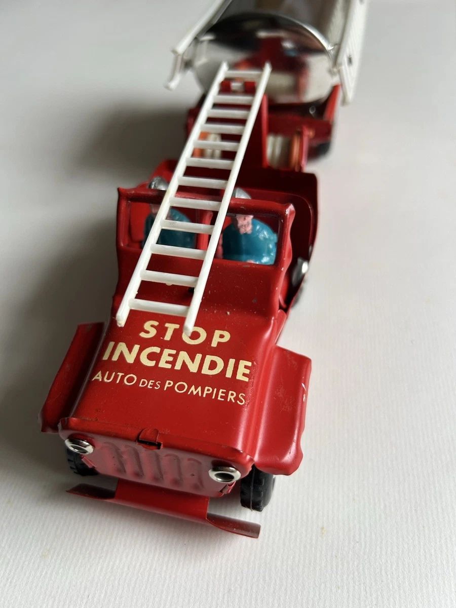 Ancien Jouet Pompier Wells - Camion De Pompiers Miniature Vers 1930