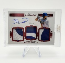Bobby Witt Jr Rookie Autograph Game Worn 2021 Panini Flawless Red /10 SSP Sealed