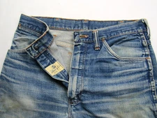 Vtg 1960s Wrangler Blue Bell Flare Leg Denim Jeans 29 x 31.5 Bell Bottom Hippie