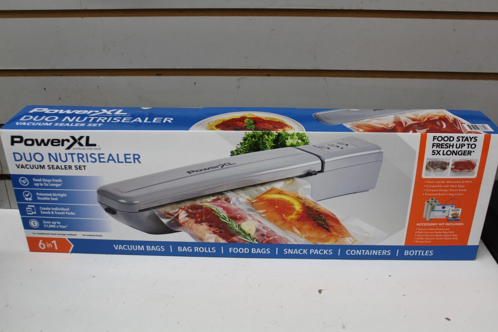 PowerXL Duo Nutrisealer 6in1 Vacuum Sealer with Vacuum Seal Bags & Rolls NEW!