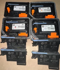 2 Sets (8) EMPTY Virgin OEM Genuine HP 771 Printheads USED EMPTIES FREE SHIP