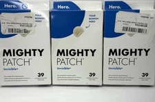 3 Packs Hero Mighty Patch Invisible 39 (117) Pimple Patches 2 Size Patches