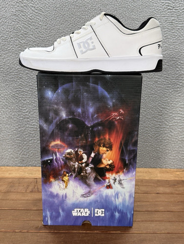 DC Shoes Mens 11.5 White Black Blue Star Wars Lynx Zero Sneakers Skateboarding