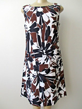 Scarlett Sleeveless Geometric Dress Size 8 Multi Color Mid Calf Excellent