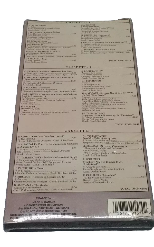 Classics For Romance 3 Music Cassettes FD-4-9157 1994 Medacy Music Group Inc - Image 2 of 4