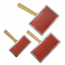 Pet Brush Handle Shedding Wool Carding Coms Hand Carders Felting /NEW  1PC