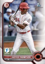 2022 BOWMAN PROSPECT 1ST EDITION CINCINNATI REDS - JUSTICE THOMPSON #BPPF-59