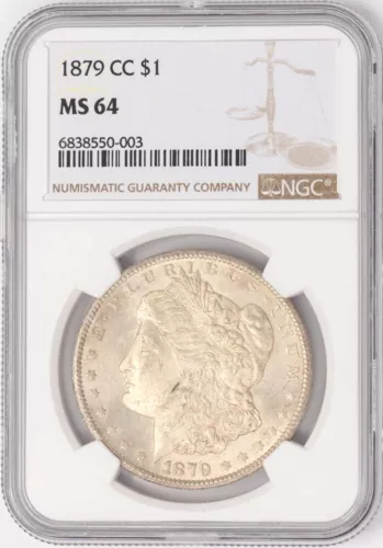 1879-CC Morgan Silver Dollar $ MS64 NGC 948711-8