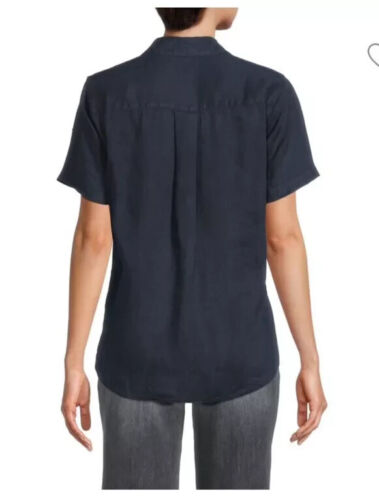 Theory Hekanina Damen-Strickshirt vorne zum Binden Größe Small schwarz Meer Noppenoberteil 105 $ - Bild 2 von 7