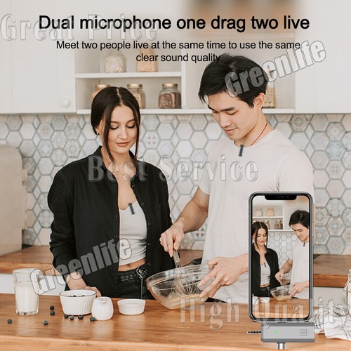 3 in 1 Wireless Lavalier Microphone Noise Reduction Mic For Android iOS 3.5mm - Picture 15 of 18