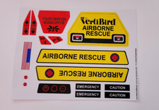 Mattel VertiBird Airborne Rescue Helicopter Reproduction Stickers Decals DIE CUT