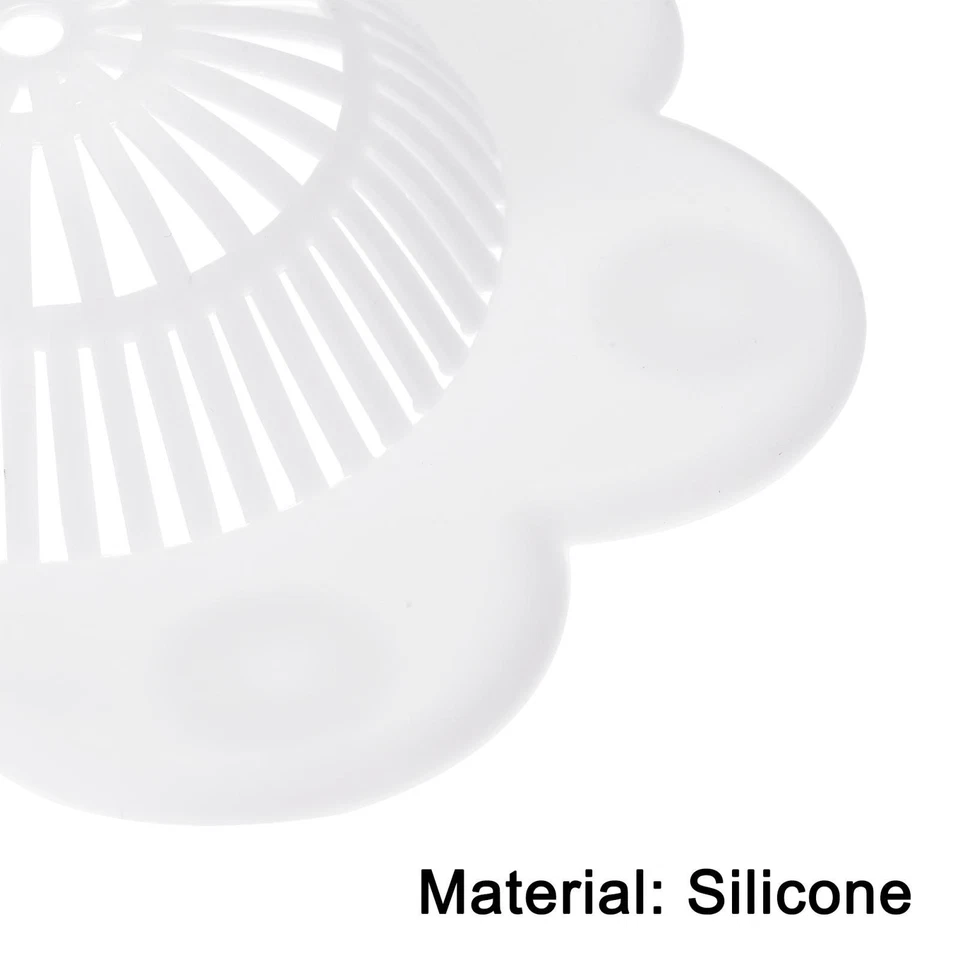 Cocina Fregadero Colador, Silicona Fregadero Tapón Desagüe Tamiz Blanco 2 Piezas - Imagen 3 de 4