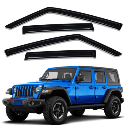 Window Visors for 2018-2025 Jeep Wrangler Unlimited/2020-2025 Jeep Gladiator
