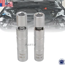 14MM/16MM Thin Wall Magnetic Swivel Spark Plug Socket 12-Point Removal Tools