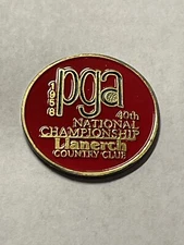 Vintage Rare 1958 PGA Championship 1" Coin Style Golf Marker - Llanerch C.C.