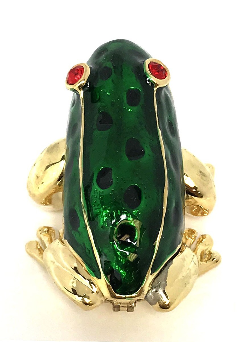 Baby Frog Trinket Box with Crystals Magnetic Closure | eBay
