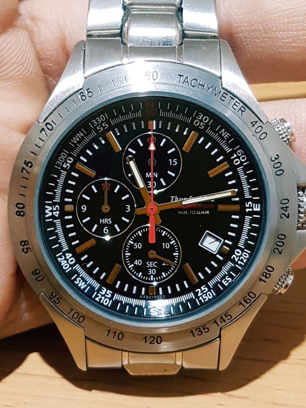 Thunder Bird Speed Racing Pilot Aviation Date Chronograph Watch Limited Edition