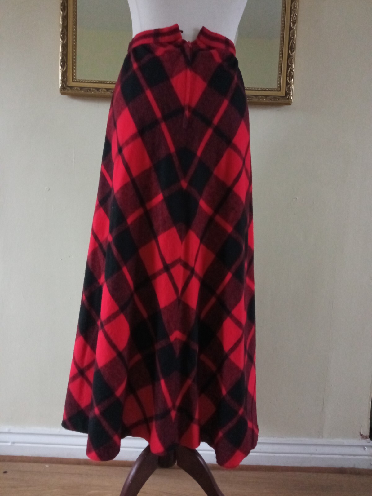 Vintage 1960s Polly Peck by Sybil Zelker Wool Acrylic High Waist Maxi