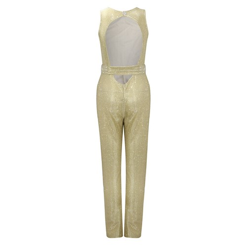 Ladies Sparkly Sleeveless Party Jumpsuit Backless Romper Playsuits Pants SIZE UK - Picture 16 of 17